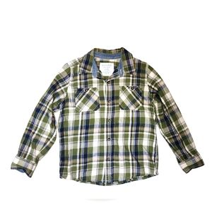 2 For $ 15. Sonoma Boys Plaid Shirt Size XL 7X / Button Down Shirt 100% COTTON